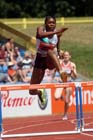 Perri Shakes Drayton winner of the 400 metres hurdles at the Sainsbury's British Championships, Birmingham.